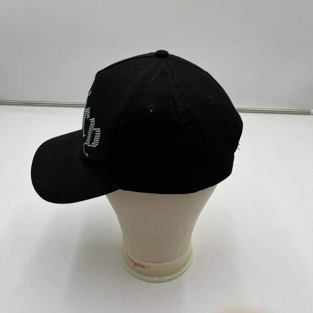 Juicy Couture Baseball Hat Rhinestone Logo Black Y2K Glam‎ Women One Size